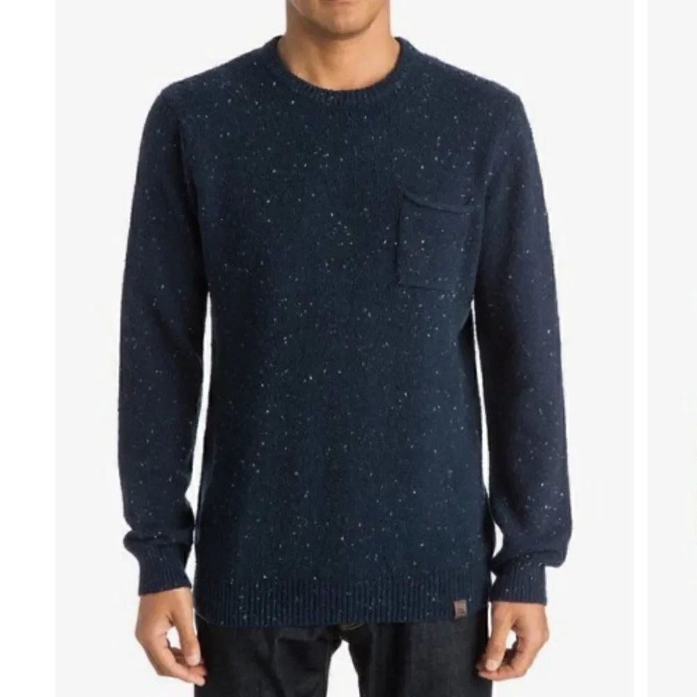 Quiksilver Men's Winchester Crew Neck Sweater Size Medium Navy Blue